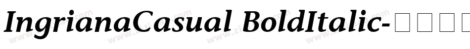 IngrianaCasual BoldItalic字体转换